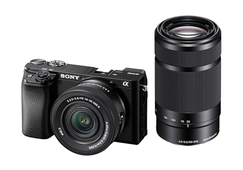 Sony New Alpha ILCE-6100X (Previously ILCE-6100Y) with Upgraded SELP1650 (Ver 2) Power Zoom Lens + SEL55210 Lens | 24.2 MP | APS-C Sensor | Fast Auto 