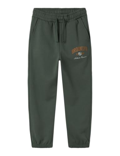 🔥 STARKER PREIS (-48%) NAME IT Jungen Boy Jogginghose Bio-Baumwoll Nkmnewi Nreg Sweat Pant Bru, Garden Topiary, 152 EU
