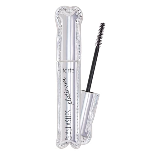 tarte lights, camera, lashes platinum volumizing mascara – Black Tinted Peptide Lash Serum mascara for Volume & Length, Smudge-Proof, Flake-Free, Vegan & Cruelty Free