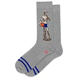 Hot Sox Men's Baller David Crew 1 Pair Pack, Grey Heather, Men's Shoe