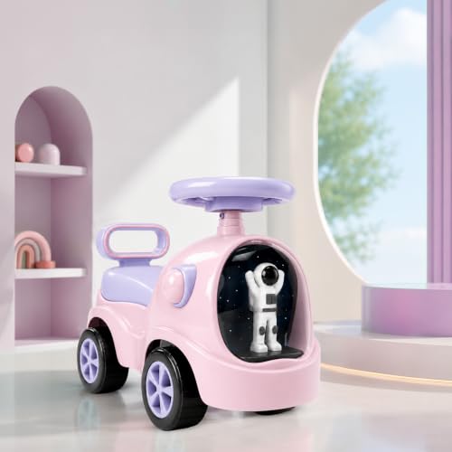 Cockatoo-Kids Baby Bunny Swing Car for Kids Ride-On Magic Car, Push & Glide Toy for Toddlers with Backrest Seat & Big Wheel Push Car for Ages 1-3 Pink