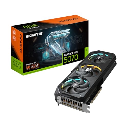 GIGABYTE GeForce RTX 5070 Gaming OC 12G Graphics Card, 12GB 192-bit GDDR7, PCIe 5.0