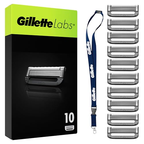 🔥 STARKER PREIS (-35%) Gillette Labs Rasierklingen Herren, 10 Original Ersatzklingen, Schwarz