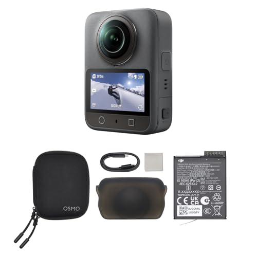 DJI Osmo 360 Camera, Waterproof 360° Action Camera with 1-Inch 360° Imaging, Native 8K 360° Video, 105GB Built-in Storage, 120MP 360° Photo, 100-Min 8K Recording, Action Camera for Sports