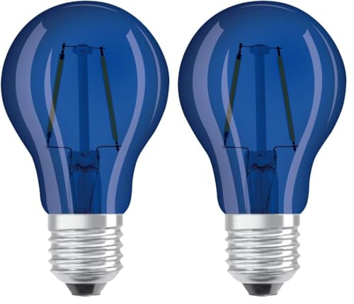(-44%) Osram Dekorative LED Lampe Décor mit E27 Sockel, Blau, 3000 K, 2,50 W, Ersatz für 15-W-Glühbirne, klar, LED STAR DECO CLASSIC A (Packung mit 2)