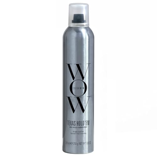 COLOR WOW Texas Hold 'Em Big Hold Hairspray- Hair Spray Extra Hold for all-day style |Heat protection spray for hair + UV protection|Anti humidity spray for hair |No Crunch or Flake| brushable finish