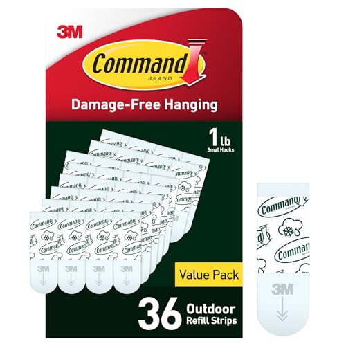 Command All Weather Small Foam Replacement Strips, 36 Strips