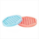 Clazkit 37Grid Hexagon Emoji Ice Cube Tray Flexible Reusable Plastic Mold for Cocktails Whiskey and More Multicolor Pack of 2