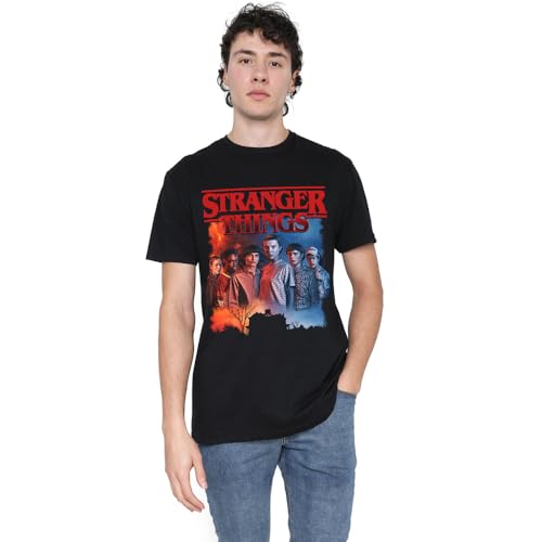(-21%) Stranger Things Hawkins Creel House Poster Unisex T-Shirt, Schwarz, XL