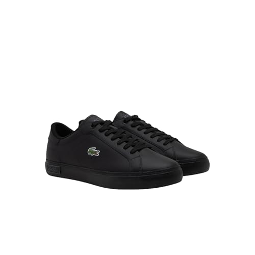 Lacoste Men's Powercourt Sneaker, Black/Black, 8