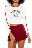 Forever 21 Women's Wellness Division Cropped Tee White/Multi Small