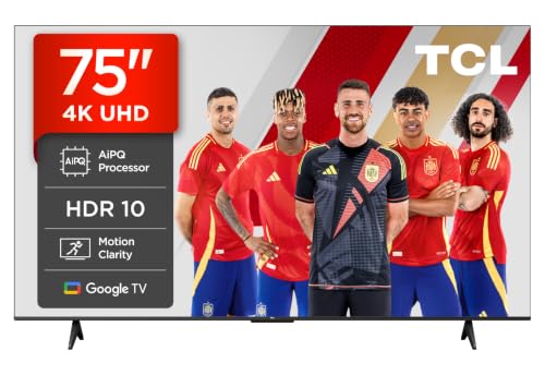 (-38%) TCL 75V6C 75 Zoll Direct LED TV, 4K HDR Fernseher, Smart TV mithilfe von Google TV (Dolby Audio, Motion Clarity, Kompatibel mit Google Assistant & Alexa)