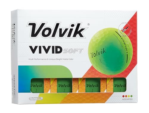 Volvik Vivid Soft Golf Balls (One Dozen) (Green)