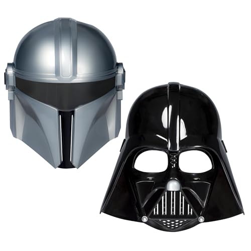 STAR WARS Mandalorian & Darth Vader Masks, 2-Pack Roleplay Toys, Costume for Kids, Toys for Boys & Girls Ages 5+