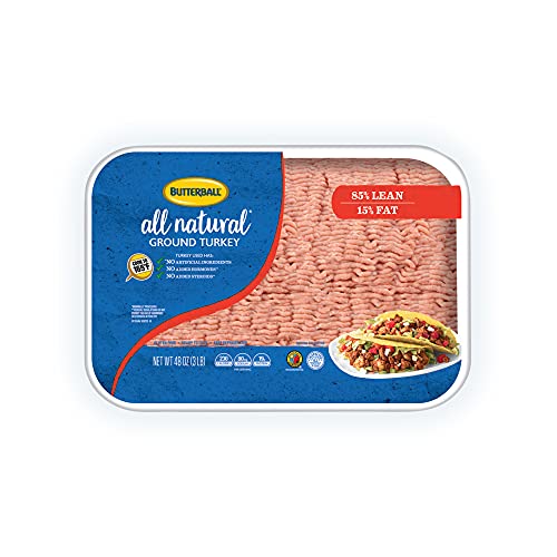 Reduced Shelf Life, Butterball, Fresh All Natural 85%/15% Lean Ground Turkey, Family-Sized, 3 lb