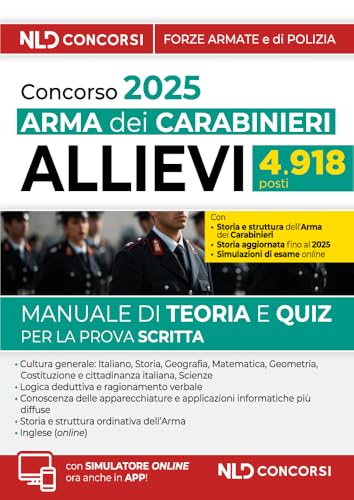 Concorso per Allievi Carabinieri dell'Arma. Manuale + quiz. Nuova ediz. Con simulatore online