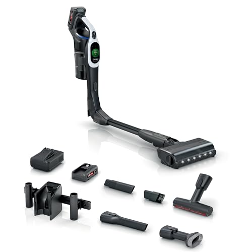 (-48%) Bosch Akku-Staubsauger Unlimited 10 BTS1042WAC, kabellos, MicroClean Technology, TFT-Display, Staubkomprimierung, HEPA-Filtersystem, 10 J. Motorgarantie, 4 Ah Akku, LED-Licht, Schnellladegerät, weiß