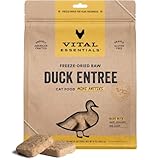 Vital Essentials Freeze Dried Cat Food, Raw Duck Mini Patties | Complete Meal or Topper | Easy to Portion and Rehydrate | High Protein, Grain Free Dry Cat Food |15 oz Bag