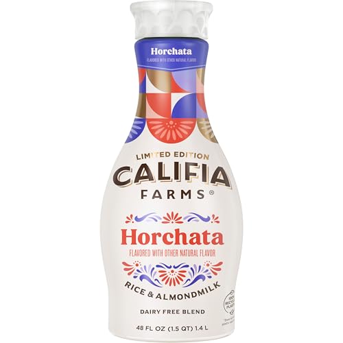 Califia Farms - Cinnamon Horchata Almond Milk, 48 Oz, Dairy Free, Vegan, Plant Based, Non GMO, Vegan, Gluten Free, Non GMO, Almondmilk