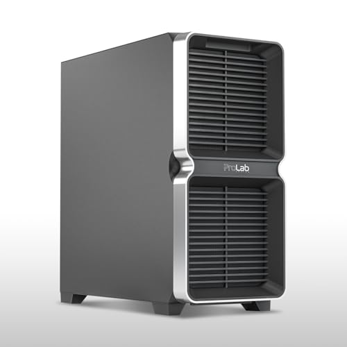 ProLab Design AI828 Workstation Computer Case|Mid Tower Cabinet|E-ATX,ATX,Micro-ATX,Mini-ITX|Up to 360mm Liquid Cooler|7 Expansion Slots|Type-C (Silve