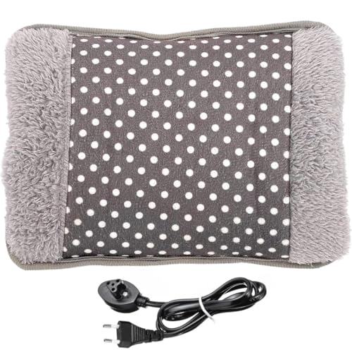 Electric Heating Bag, Heat Pouch/Heating Pad/Hot Water Bottle Bag for Pain Relief, Multicolor (TC-Grey Velvet)