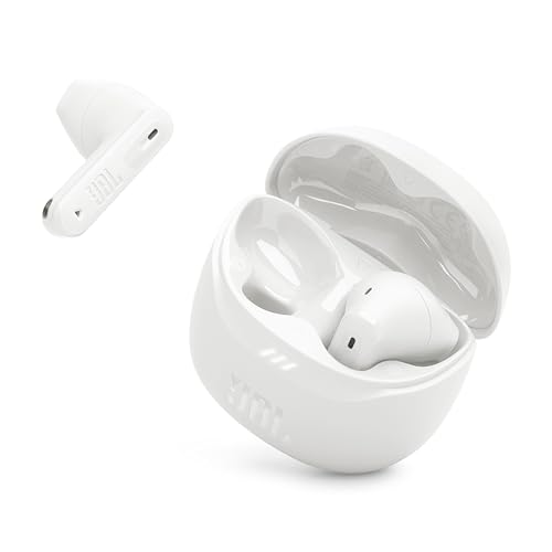 JBL Tune Flex 2 - True Wireless Noise Cancelling Earbuds with JBL Spatial Sound and Smart Ambient Technology, 6 mics for Perfect Calls, up to 48Hrs of Playback, IP54 Dust & Water Resistant (White)