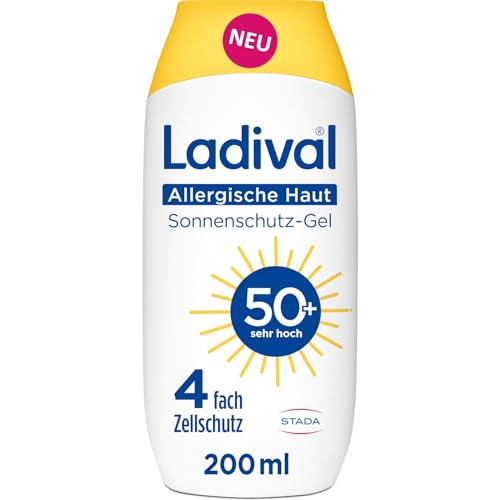 (-33%) Ladival Allergische Haut Sonnenschutz-Gel LSF 50+: Sonnencreme für den Körper bei Sonnenallergie und Mallorca-Akne, wasserfest, mit 4-fach Zellschutz, 200ml