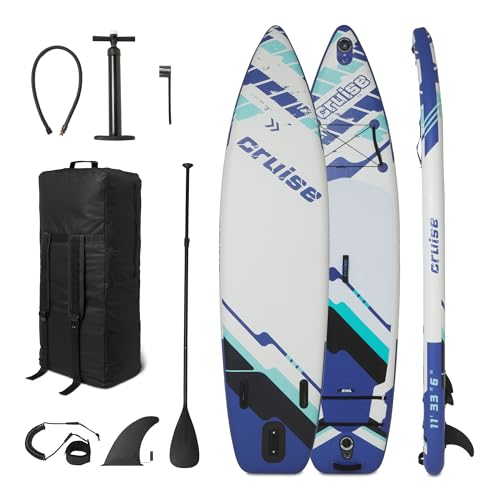 Amazon Basics Stand Up Paddleboard with Complete Accessory Kit, 132 inches x 33 inches, Blue11&#x27; Inflatable Stand U