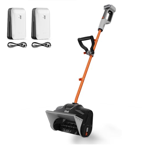 Litheli Cordless Snow Shovel, 20V 12'' Lightweight Electric Snow Blower for Driveway, Battery Powered Snow Thrower, 2.0Ah and 4.0Ah Battery Included