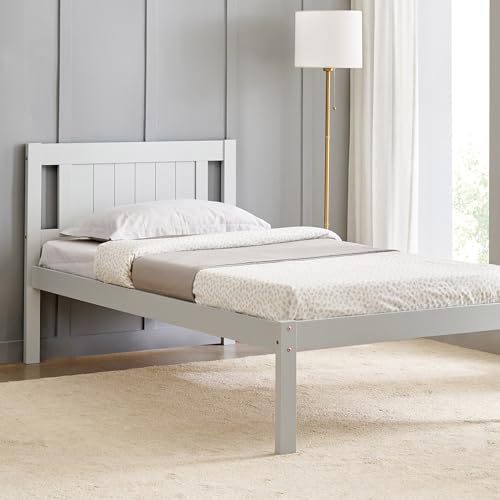 Home Centre | Helios Taylor Lyra Single Bed | Solid Wood | Grey
