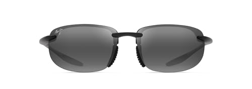 Maui Jim Women's Modern rectangulaire Sunglasses, Matte Black, 60-14-145
