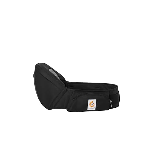 Ergobaby Lift Hip Seat Baby Carrier with Seat for Babies and Toddlers from 6 Months + 17-45 lbs - Black Onyx