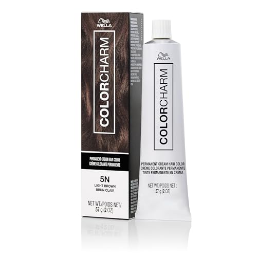 COLORCHARM Permanent Cream Hair Color, 5N Light Brown, 2 oz.