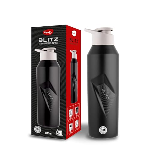 Pigeon Blitz Stainless Steel Water Bottle With Sipper Cap | 975 ML, Blue