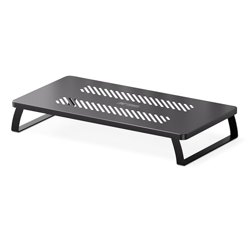 Ant Esports Riser 20 Heavy Duty Monitor and Laptop Stand, Metal Desk Organizer, Ergonomic Metal Monitor Raiser Stand with Mesh Platform for Laptop, Co