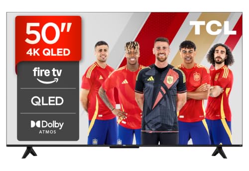 (-27%) TCL 50T6C 50 Zoll QLED Fernseher, 4K UHD Fire TV, HDR10+, Dolby Vision & Atmos, Smart TV mit Sprachsteuerung mit Alexa, Google Cast & AirPlay 2
