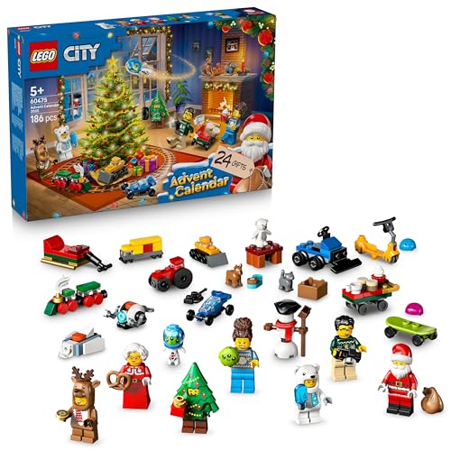 Lego City 60475 LEGO(R) City Advent Calendar 2025 Toy Birthday Present Blocks Educational Boys Girls Children 5 6 7 8 Years Old Mom Dad Christmas