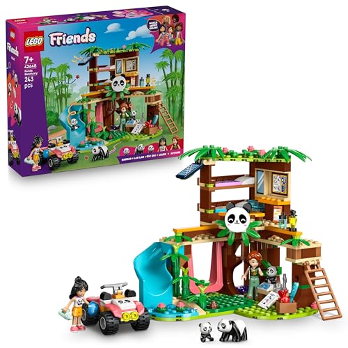 Lego 42648 Friends Panda Sanctuary Toy Birthday Present Blocks for Girls Boys Children 7 8 9 Years Old Elementary School Animals Science Mother Father