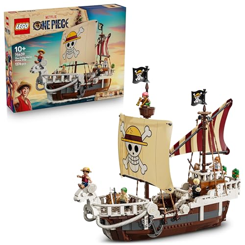 LEGO ONE PIECE La Nave Pirata Going Merry - Modello di Barca Giocattolo da Esposizione con 5 Minifigure tra cui Luffy, Zoro e Nami - Regalo per Bambini, Bambine e Fan degli Anime da 10 Anni - 75639 : 