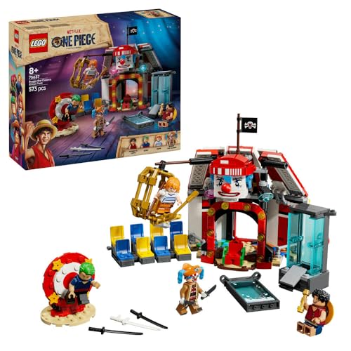LEGO ONE PIECE La Tenda del Circo di Bagy il Clown - Giocattolo Interattivo con 4 Minifigure tra cui Luffy, Nami e Zoro, e 2 Poster Ricercato - Regalo per Bambini, Bambine e Fan da 8 Anni - 75637 : Am