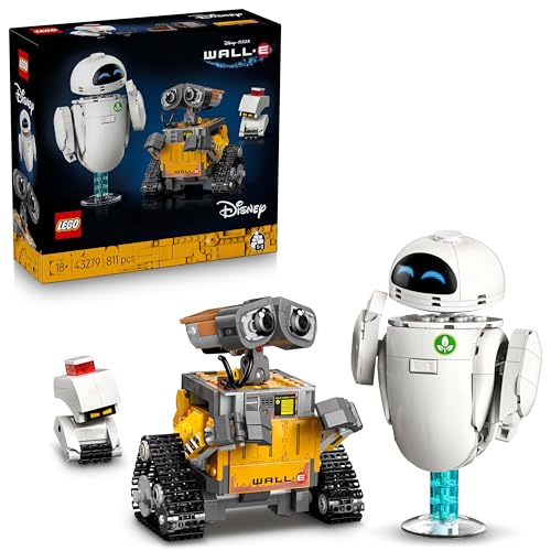 LEGO | Disney Pixar WALL-E e EVE - Kit di Modellismo per Adulti da Esposizione - Costruzione Fai da Te con i Personaggi di M-O e Hal - Decorazioni per la Casa - Regalo da Collezione per Fan - 43279 : 