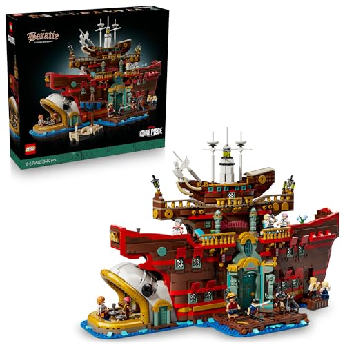 LEGO ONE PIECE - Baratié, das Schwimmende Restaurant - Bauset für Erwachsene - Modellbau mit detailliertem Innenraum sowie 10 Minifiguren inkl. Luffy, Nami & Sanji - Anime Geschenk für Fans - 75640