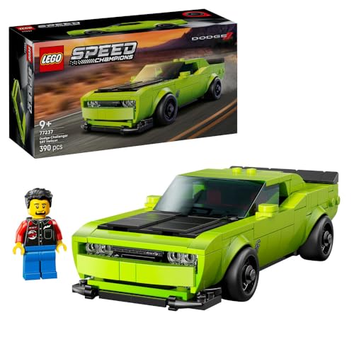 (-30%) LEGO Speed Champions Dodge Challenger SRT Hellcat Sportwagen - Spielzeugauto mit 1 Minifigur zum Sammeln - Kreatives Rennauto - Rennauto zum Bauen - Geschenk für Jungen, Mädchen ab 9 Jahren 77237