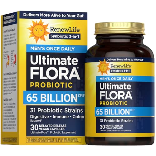 Renew Life Ultimate Flora Probiotics for Men 65 Billion