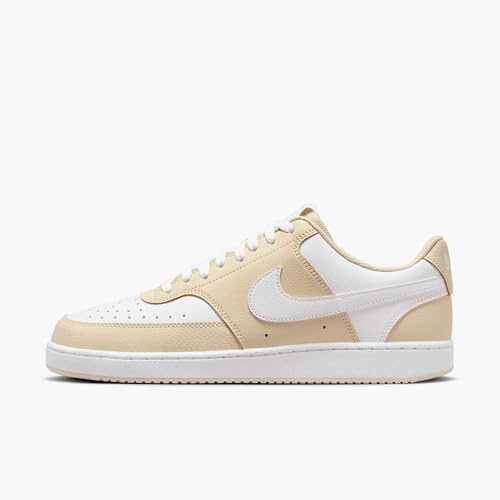 Nike Men's Court Vision Low Sneaker, Light Khaki/White, 11