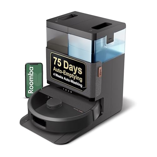 iRobot Roomba Plus 405 (G185) Combo Robot Vacuum & Mop with AutoWash Dock - Spinning Mop Pads, Self-Empties, Pad Washing & Drying, Self-Cleaning, Pad-Lift, LiDAR Navigation