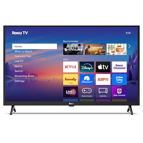 Roku Smart TV 2025 – 32-Inch Select Series, 1080p Full HD TV – Roku TV with Voice Remote – Flat Screen LED Television with Wi-Fi for Streaming Live Local News, Sports, Family Entertainment