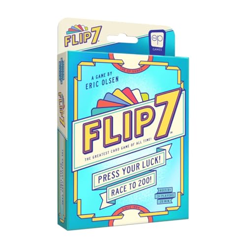 Flip 7, The Ultimate Blend of Press Your Luck and Strategy, Fast-Paced Addictive Card Game, Quick to Learn and Easy to Teach, Perfect for Game Nights, 3+ Players, Ages 8 & Up, 20 minutes Play Time