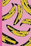 Journaling Notebook: HARDCOVER Minimalistic Banana Journal Retro Pink (6 x 9 inch) 160 Lined Pages