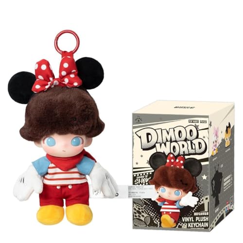 POP MART DIMOO WORLD × DISNEY Series-Vinyl Plush Keychain Blind Box, Random Design Action Figures Collectible Toys Home Decorations, Holiday Birthday Gifts, Single Box